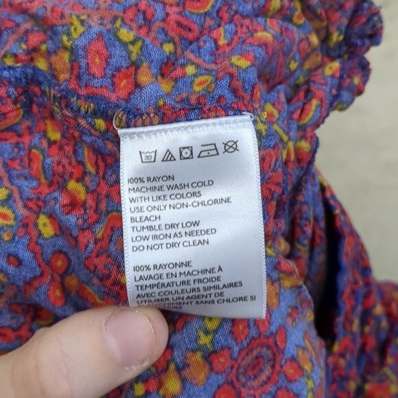 Ecote Vibrant Patterned Capri Pants size S - Picture 3 of 5